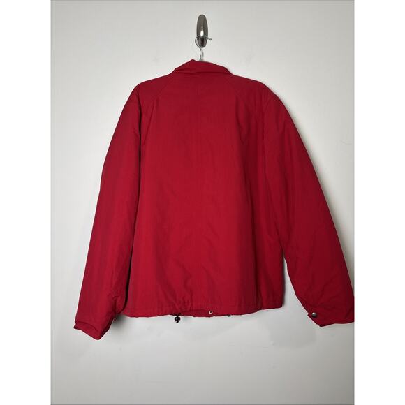 Lands End Men’s Red Coat Size XL 46-48 Quilted Lining Mid-Weight Jacket Chore - Picture 2 of 9